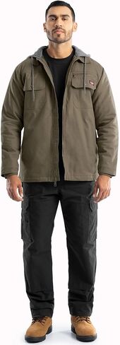 Wrangler Workwear Men's Quilted Lined Work Shirt Jacket with Hood in Saudi Arabia