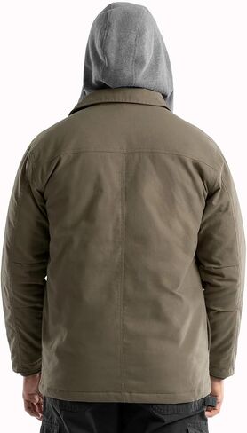 Wrangler Workwear Men's Quilted Lined Work Shirt Jacket with Hood in Saudi Arabia