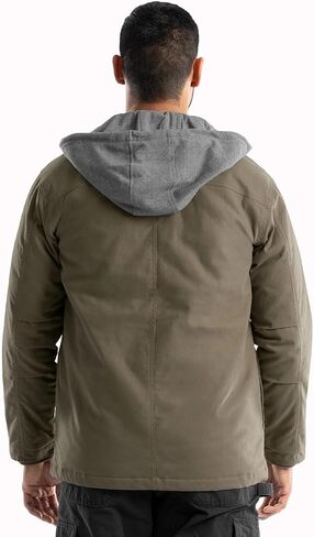 Wrangler Workwear Men's Quilted Lined Work Shirt Jacket with Hood in Saudi Arabia