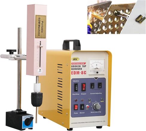 ماكينة إزالة مثقاب الصنبور المكسور 800 وات EDM-8C EDM محمولة، 110 فولت، إزالة M2-M20 Dia. برغي من 0.07 بوصة إلى 0.78 بوصة (5/64 بوصة - 25/32 بوصة)، ينجرف المثقاب 1-20 مم من الفتحة العمياء، من خلال الفتحة، وإعدادات العمق in Kuwait