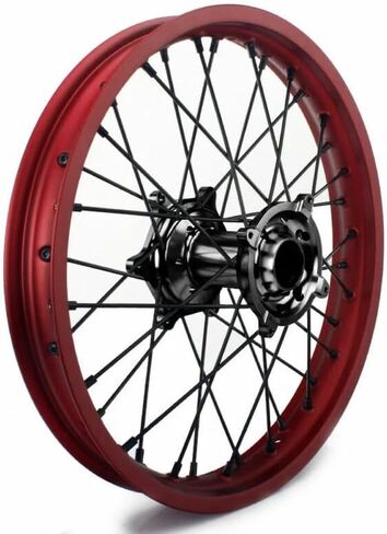 TOFR 21 "/19" مجموعة عجلات CNC لهوندا CR125R CR250R CRF250R CRF450R 04-13 محور أسود بحافة حمراء in Kuwait