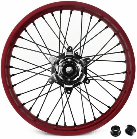 TOFR 21 "/19" مجموعة عجلات CNC لهوندا CR125R CR250R CRF250R CRF450R 04-13 محور أسود بحافة حمراء in Kuwait