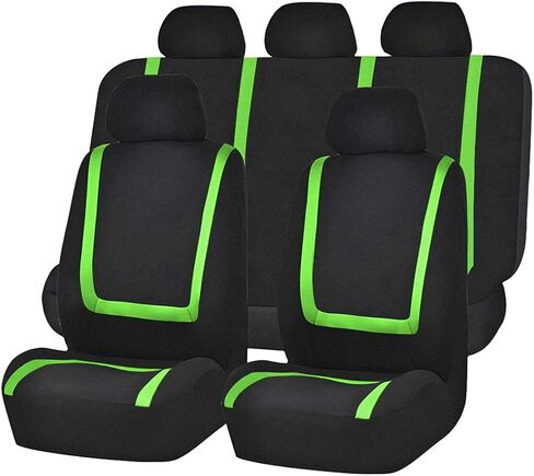 Car Seat Covers, Full Set Split Non-Slip Vehicle Front & Rear Seat Protector, Durable Comfortable Automotive Interior Chair Protective Cover, Universal for SUV Automobile Truck (Black) in Saudi Arabia