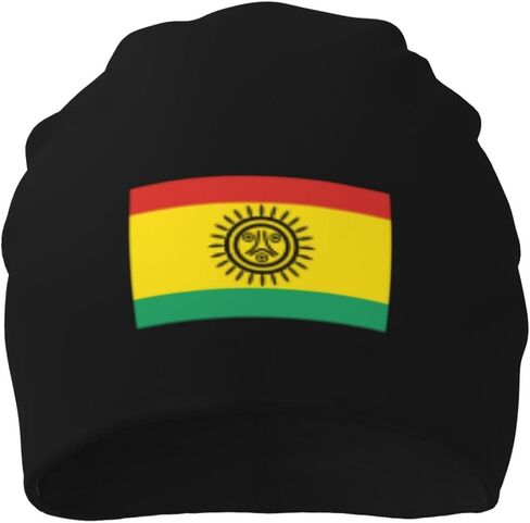Flag of The Jatibonicu Taino Tribal Nation Beanie Hat for Women Men Warm Skull Caps Slouchy Knit Beanie Hat Black in Saudi Arabia