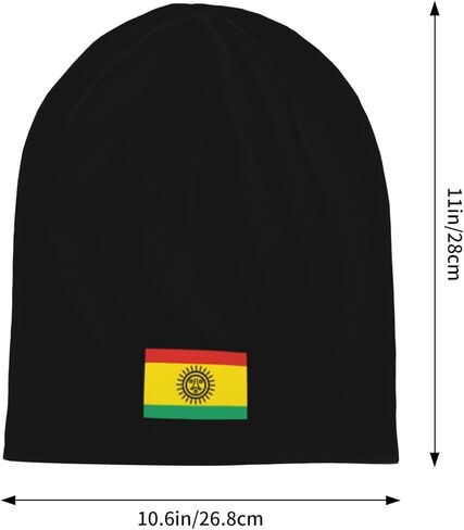 Flag of The Jatibonicu Taino Tribal Nation Beanie Hat for Women Men Warm Skull Caps Slouchy Knit Beanie Hat Black in Saudi Arabia