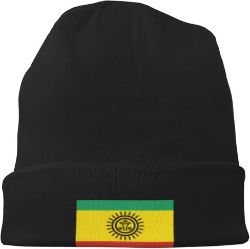 Flag of The Jatibonicu Taino Tribal Nation Beanie Hat for Women Men Warm Skull Caps Slouchy Knit Beanie Hat Black in Saudi Arabia