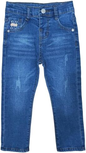 Toddler Little Boys Ripped Denim Pants Comfortable Distressed Frayed Jean with Pocket Size 0-12 Years Old in Saudi Arabia