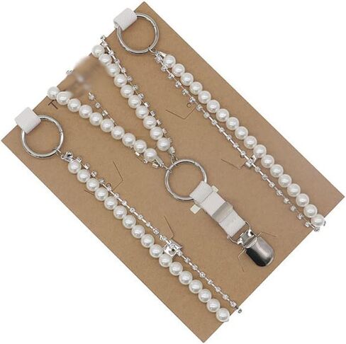 Pearl Belt Sweet White Clothes Suspender Connection Accessories Gift in Saudi Arabia