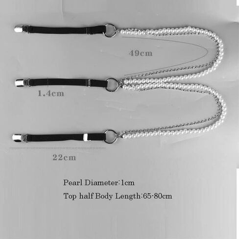 Pearl Belt Sweet White Clothes Suspender Connection Accessories Gift in Saudi Arabia