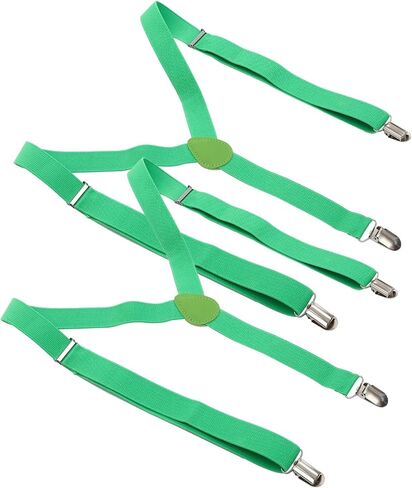 Ciieeo St Patricks Day Suspenders 2pcs Green Adjustable Strap Suspenders Men Multifunctional Suit and Jean Pant Braces for Holiday Celebration in Kuwait