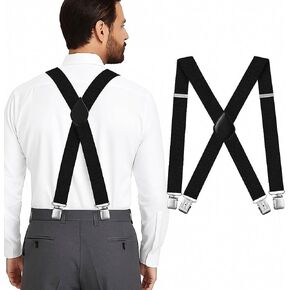 Suspenders for Men Heavy Duty - Adjustable 1.5" X-Back Men's Suspenders Tuxedo Suspender for Men in Saudi Arabia