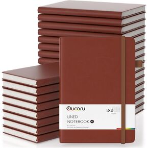 دفتر يوميات مبطن من Oucaru، 4 عبوات، 180 صفحة، مجلات A5 للكتابة، ورق سميك 100 جرام في المتر المربع، دفاتر ملاحظات صغيرة يومية للنساء والرجال العمل والأعمال التجارية والمدرسة ومستلزمات السفر in Kuwait