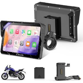 Carpuride W702RS PRO Motorcycle GPS Wireless Carplay/Android Auto/Radar BSD، شاشة لمس دراجة نارية مقاومة للماء مقاس 7 بوصات، مع حامل BM05، بلوتوث Trans، اتصال داخلي، وحدة تحكم سلكية، ملاحة in Kuwait