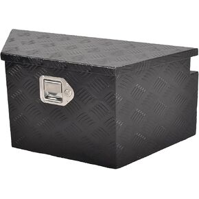 26 Inch Aluminum Utility Trailer Tongue Tool Box Wide Utility Trailer Tongue Toolbox RV Storage OrganizerTrailer Storage Tool Box With Lock & Keys Black,5 Bar Tread (26"X13.3"X12") in Saudi Arabia