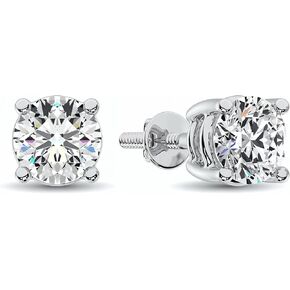 14k White & Yellow Gold 4 Prong Solitaire Basket Studs with Labe Grown Diamonds (0.50-4.00 Carats) in Saudi Arabia