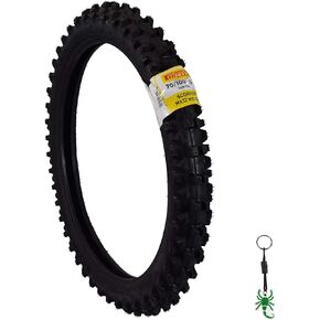 إطار Pirelli Scorpion MX32 للدراجة الترابية متوسطة النعومة أمامي/خلفي من نوع أنبوب موتوكروس مع سلسلة مفاتيح (70/100-19 أمامي) in Kuwait