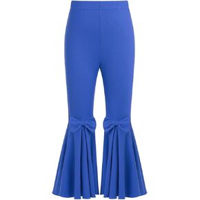 IWEMEK أطفال بنات جرس أسفل السراويل الطويلة مضيئة القطن بناطيل مكشكشة Bowknot عالية الخصر بنطلون عادية حفلة متوهج السراويل in Kuwait
