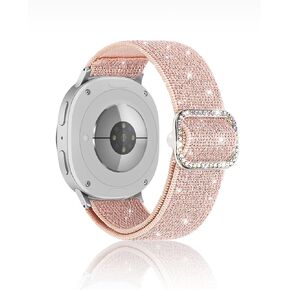 Bling Stretchy Nylon Band Compatible with Samsung Galaxy Watch 8 Band 40mm 44mm/Galaxy Watch 8 Classic 46mm Bands, Sparkly Soft Elastic Adjustable Straps for Samsung Watch 8/8 Classic Band for Women in Kuwait
