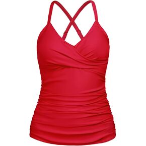 Ocean Blues Women's Vneck Tankini Top Only Ruched Bathing Siut Top No Bottom in Kuwait