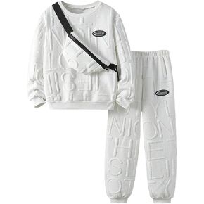 طقم بدلة رياضية للأولاد قطعتين كاجوال بأكمام طويلة وبلوفر وبنطلون رياضي مع حقيبة من 7 إلى 14 سنة in Kuwait