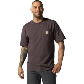 Carhartt Men's Big & Tall Loose Fit Heavyweight Short-Sleeve Pocket T-Shirt, Fire Red Heather in Saudi Arabia