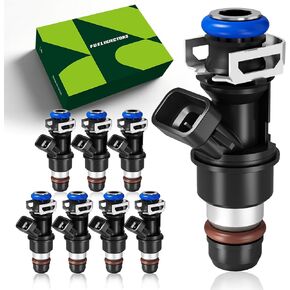 حاقن الوقود V8 4.8L/5.3L/6.0L متوافق مع تشيفي وجي إم سي - سيلفرادو 1500/2500(2001-2006)، سييرا 1500/2500(2000-2006)، تاهو (2000-2006)، يوكون (2001-2006)، استبدال #17113553، FJ315 (8 قطع) in Kuwait