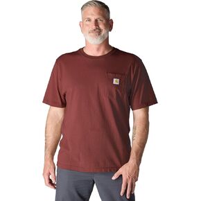 تي شيرت Carhartt رجالي كبير وطويل فضفاض ثقيل الوزن بأكمام قصيرة وجيب، Aventurine in Saudi Arabia