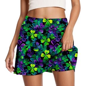 St Patricks Day Dresses for Women Tennis Skirts Golf Skorts with Pockets Athletic Skorts for Workout Running 2026 in Saudi Arabia