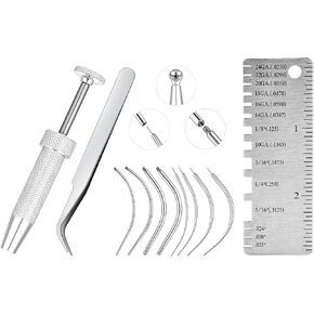 20G 18G 16G 14G Piercing Taper Insertion Pins Piercing Taper Ball Grabber Tool for Changing Jewelry Piercing Measure Gauge Measurement Stainless Steel Body Jewelry Kit for Ear Nose Lip Studs in Saudi Arabia