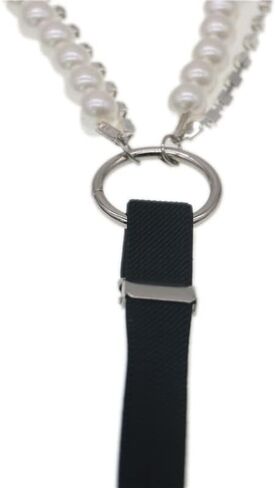 Pearl Belt Clothes Suspender Bow Tie Connection Accessories Gift in Saudi Arabia