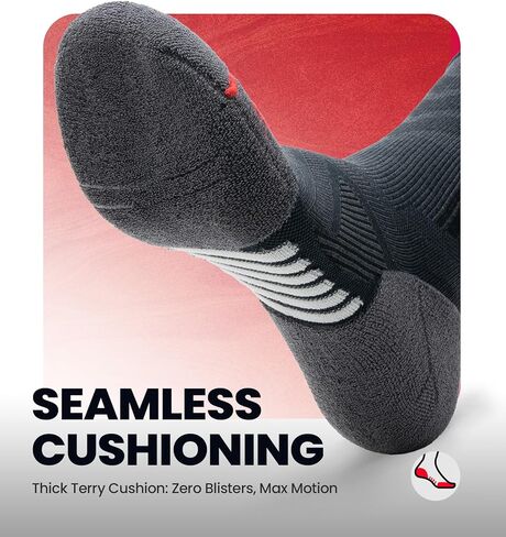 جوارب الجري من كول ماكس للرجال والنساء، جوارب رياضية مبطنة للرجال ماصة للرطوبة، 3 قطع in Kuwait