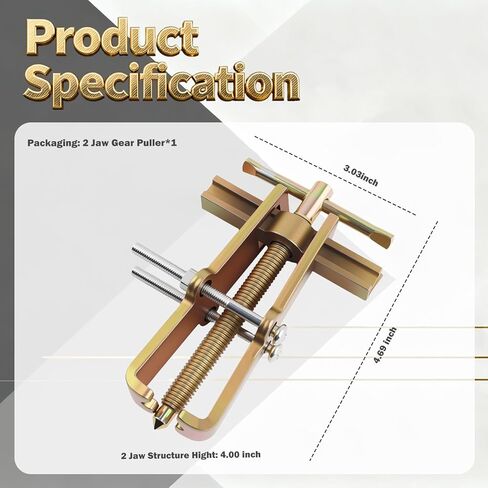 أداة سحب تروس صغيرة بفكين 4 بوصات قابلة للتعديل، أداة سحب بكرة عالية القوة لتفكيك التروس والمحامل، أداة سحب فكية احترافية منفصلة لرفع أدوات السيارات in Kuwait