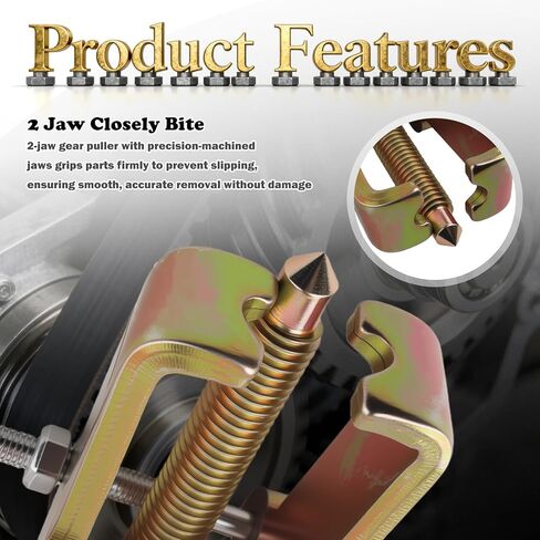 أداة سحب تروس صغيرة بفكين 4 بوصات قابلة للتعديل، أداة سحب بكرة عالية القوة لتفكيك التروس والمحامل، أداة سحب فكية احترافية منفصلة لرفع أدوات السيارات in Kuwait