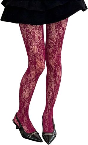 1 pair of floral stockings, red in Saudi Arabia