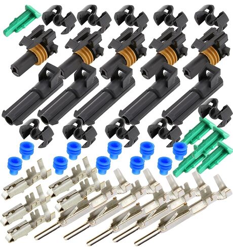 5-Pack (1-PIN) 30Amp Metri-Pack Waterproof Connector Terminals and Seals 12-10awg in Saudi Arabia