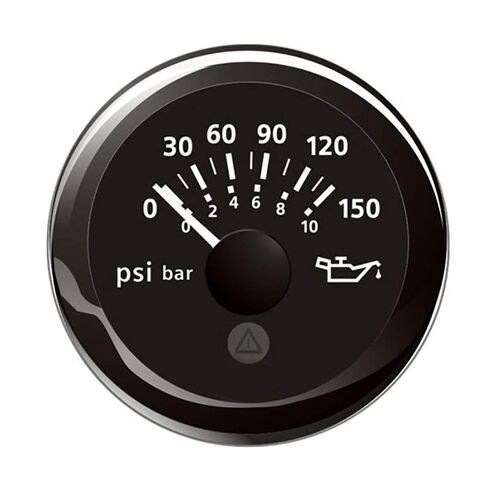 A2C59514118 - Aftermarket Replacement 52MM 2-1/16 Inch Viewline Oil Pressure Indicator 0 to 150 PSI - Black Dial and Round Bezel Compatible with Veratron in Saudi Arabia