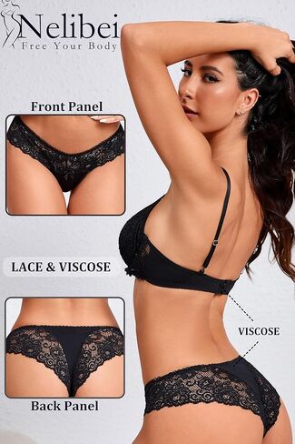 Lace Lingerie for Women 2 Piece, Push Up Bra and Cheeky Panty Sets for Women,Comfortable Womens Sexy Lingerie in Kuwait