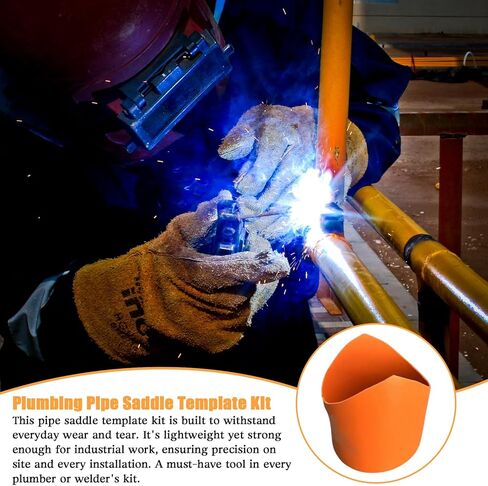 10 Pack Pipe Saddle Template, Precision Pipe Saddle Template Cutting Guide, Accurate Arc Edge Contour Cut Guides for DIY Users (DN20mm - DN200mm) in Saudi Arabia