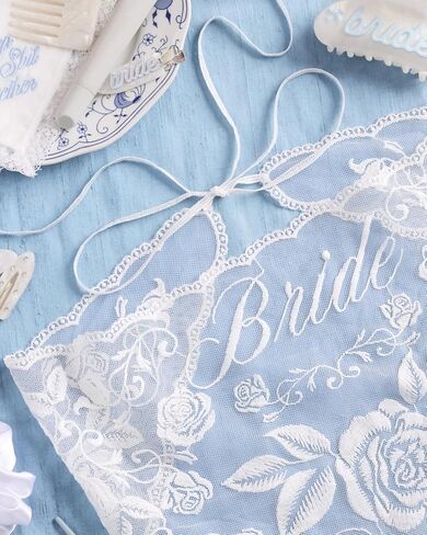 xo، وشاح للرأس من الدانتيل من Fetti Bride - وشاح للرأس من التول المطرز باللون الأبيض | حفلة توديع العزوبية، حفل الزفاف، هدية الخطوبة، إكسسوارات شعر باخ، العروس المستقبلية، الزفاف in Saudi Arabia