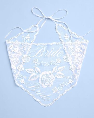 xo، وشاح للرأس من الدانتيل من Fetti Bride - وشاح للرأس من التول المطرز باللون الأبيض | حفلة توديع العزوبية، حفل الزفاف، هدية الخطوبة، إكسسوارات شعر باخ، العروس المستقبلية، الزفاف in Saudi Arabia