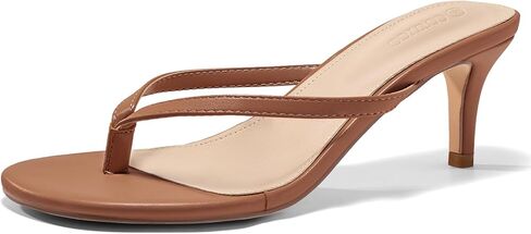 Coutgo Women's Kitten Heels Flip Flops Thong Heeled Sandals Round Open Toe Comfortable Summer Beach Shoes in Saudi Arabia