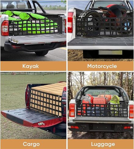 Pickup Truck Bed Tailgate Net, Heavy Duty 60x18in, Cargo Net for F-450, Truck Bed Extender in Saudi Arabia
