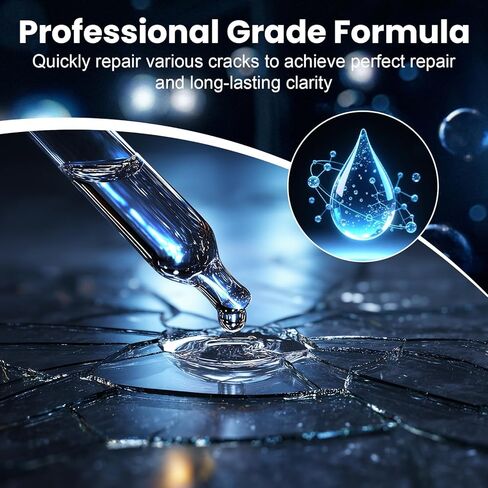 Windshield Chip Repair Kit, 2026 New Upgrade Car Windshield Crack Repair Kit,DIY Quick Resin Glass Repair Liquid Kit for Chips & Cracks, Long-Lasting for All Crack Types- 2 Bottles in Kuwait