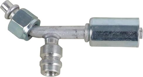 مجموعة تركيب مكيف الهواء #6 و#8 و#10 أنثى Oring Beadlock 45 درجة درجة مع صمام الضغط العالي والمنخفض R134a، 6 قطع تركيب خرطوم تبريد مكيف الهواء in Saudi Arabia