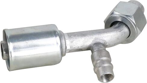 مجموعة تركيب مكيف الهواء #6 و#8 و#10 أنثى Oring Beadlock 45 درجة درجة مع صمام الضغط العالي والمنخفض R134a، 6 قطع تركيب خرطوم تبريد مكيف الهواء in Saudi Arabia