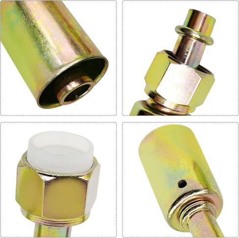 6Pcs Air Conditioning #6#8#10 AC Fitting Set for Standard Hose, Female Oring Beadlock Straight (180 Degree) in Saudi Arabia