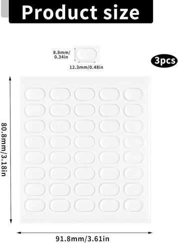 120Pcs Sticky Dots Double Sided Tape for Wall Hanging, Clear Removable Nano Gel Adhesive Tacks for Balloons Posters Photo, No Trace Mounting Putty Alternative, Wall Safe Tape Stickers (0.48x0.34 Inch) in Saudi Arabia