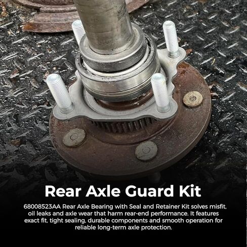 68008523AA Rear Axle Bearing with Seal and Retainer Kit Compatible with Jeep Wrangler JK/JKU 2007-2017 Replaces 68003270AA 83503077 68499023AA in Saudi Arabia