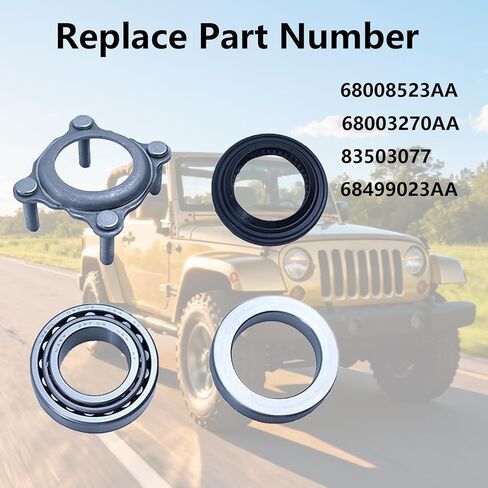 68008523AA محمل المحور الخلفي ومجموعة الختم يصلح لجيب رانجلر JK/JKU 2007-2017 رمح المحور ختم التجنيب يحل محل 68003270AA 83503077 68499023AA in Kuwait