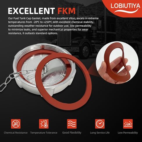 2 Pack 3 1/2" FKM Fuel Cap Gaskets, Fuel Cap Gasket Compatible for Kenworth T400 T440 T600 T660 T680 T2000 W900 Freightliner Peterbilt 3591620C2 572.1009.1UB 572.1036 in Saudi Arabia